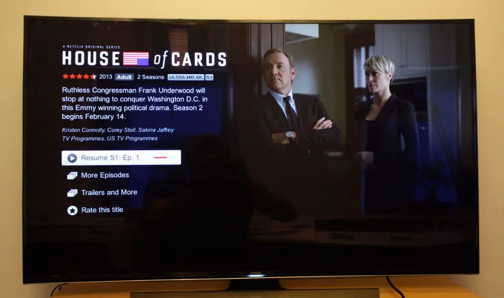 Netflix 4K House of Cards Saison 2