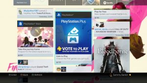 Notification PS4 Playstation plus PS+ vote to play