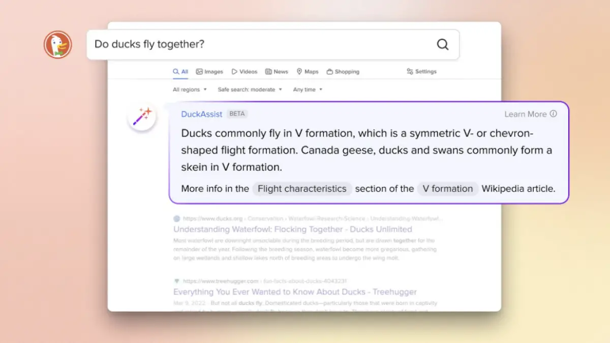 DuckDuckGo est le dernier moteur de recherche à lancer un assistant IA