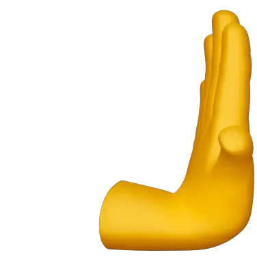 emoji de la main qui pousse
