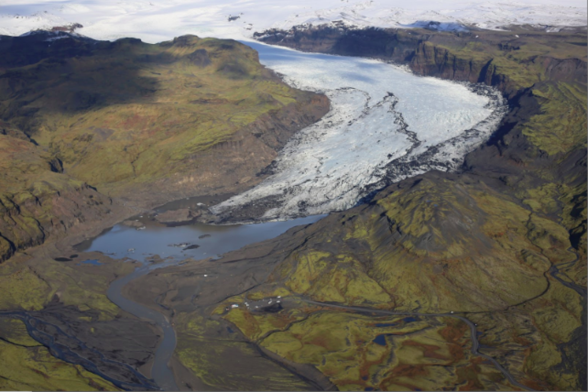 un glacier en recul en Islande