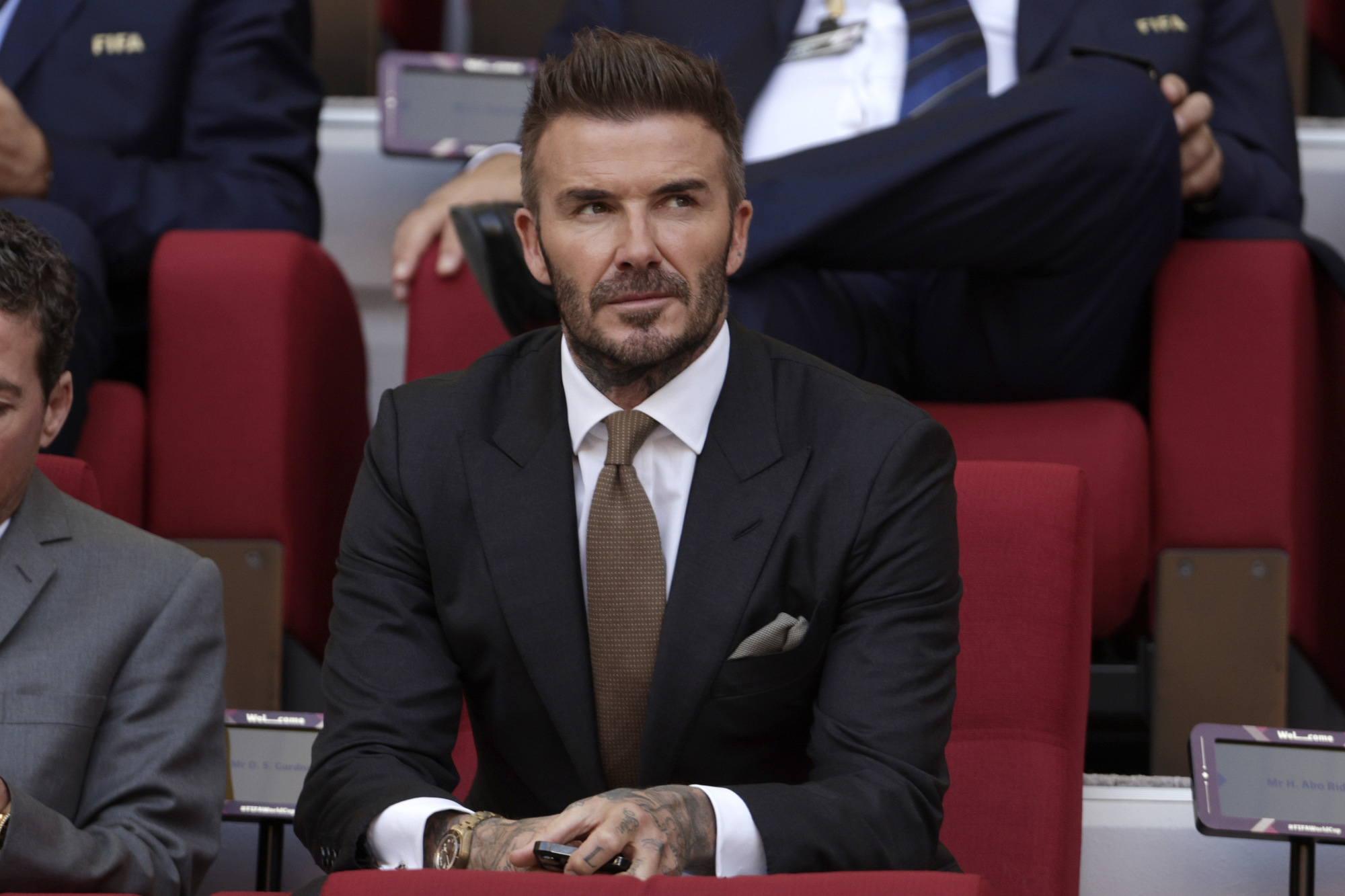 David Beckham au stade international Khalifa. 