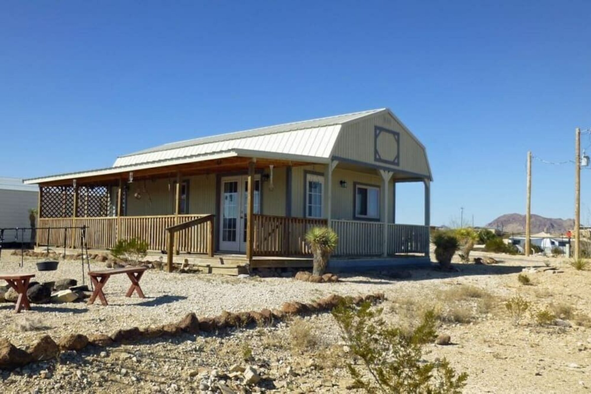 Extérieur de cabine à Terlingua Texas