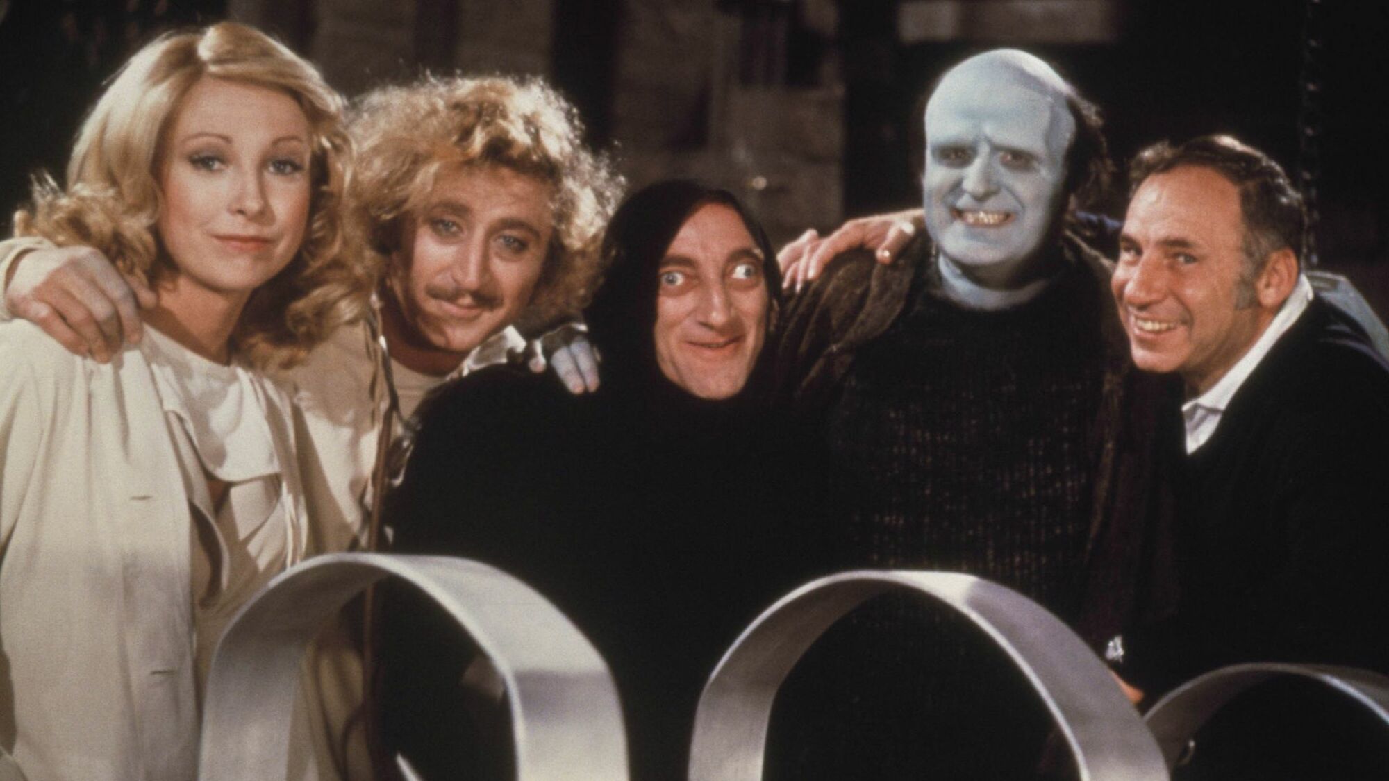 Teri Garr, Gene Wilder, Marty Feldman, Peter Boyle et Mel Brooks dans 