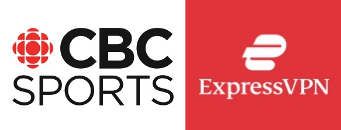 logos cbc sports et expressvpn côte à côte