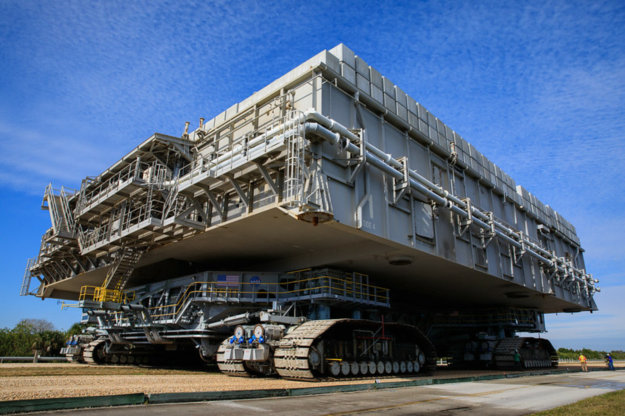 Randonnée en transporteur sur chenilles au Kennedy Space Center