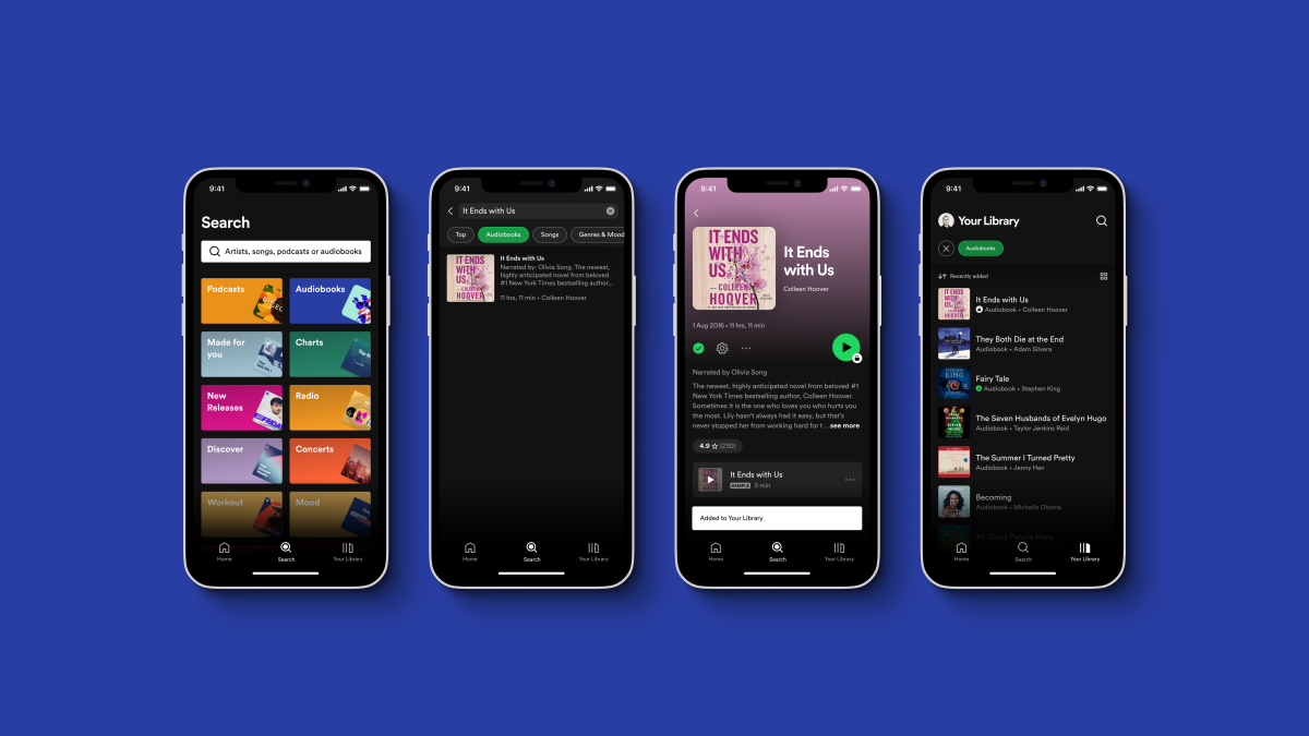 Spotify vend maintenant des livres audio