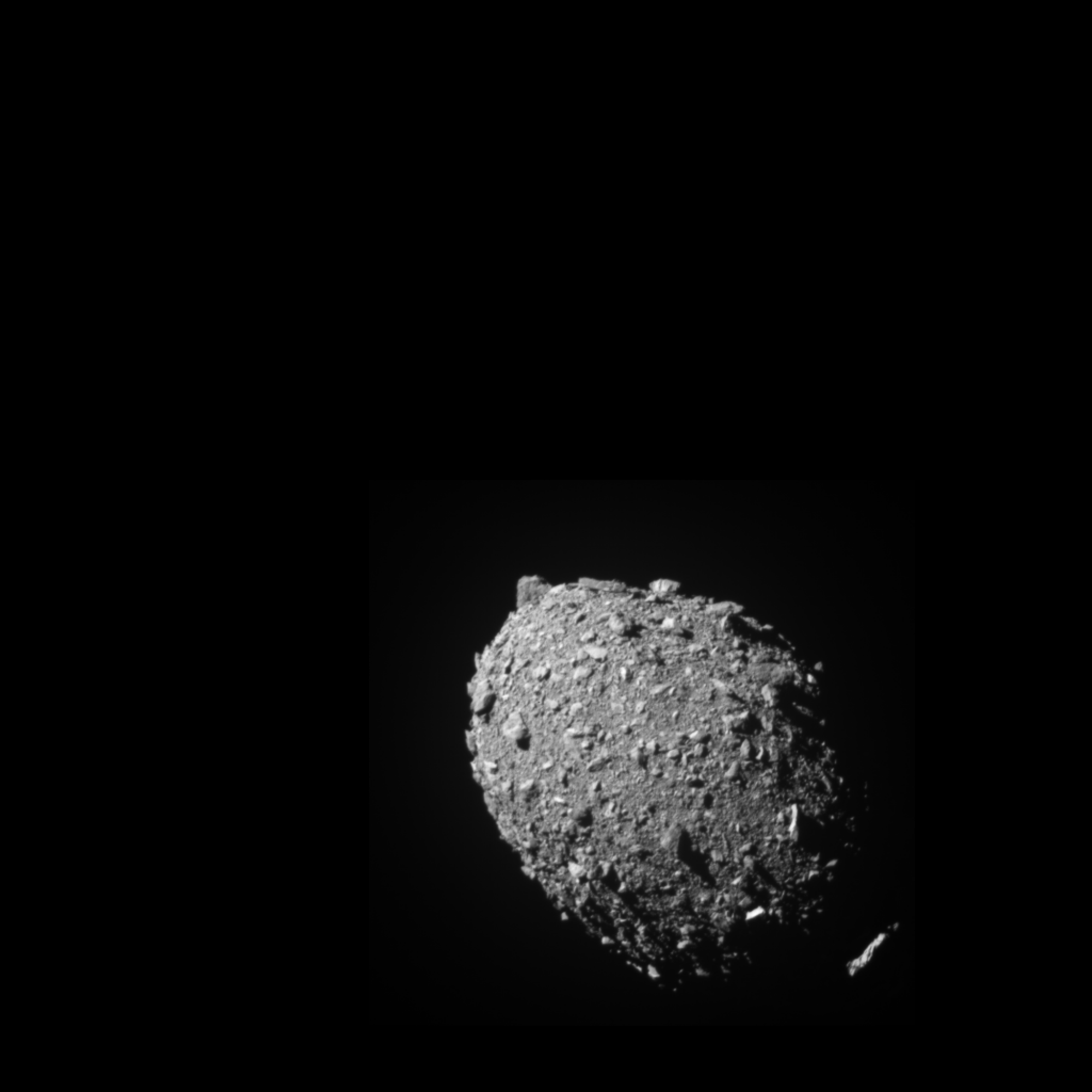 l'astéroïde rocheux Dimorphos