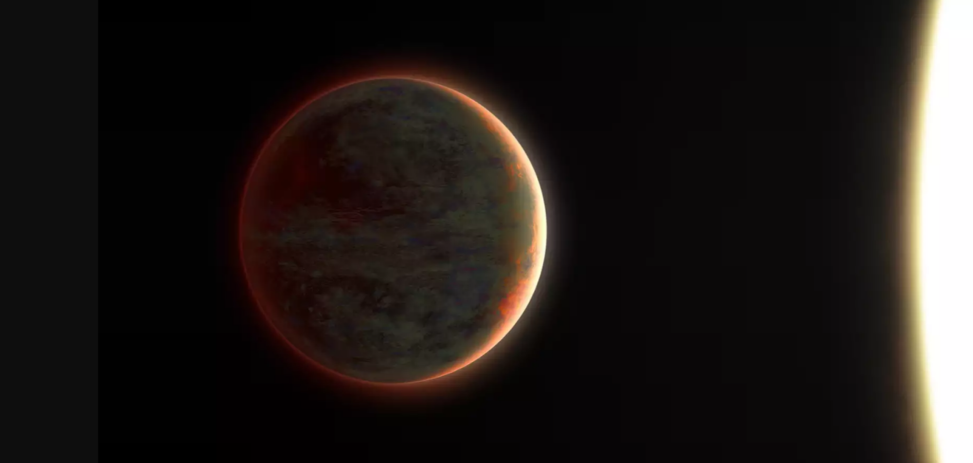 une illustration de l'exoplanète Jupiter chaude