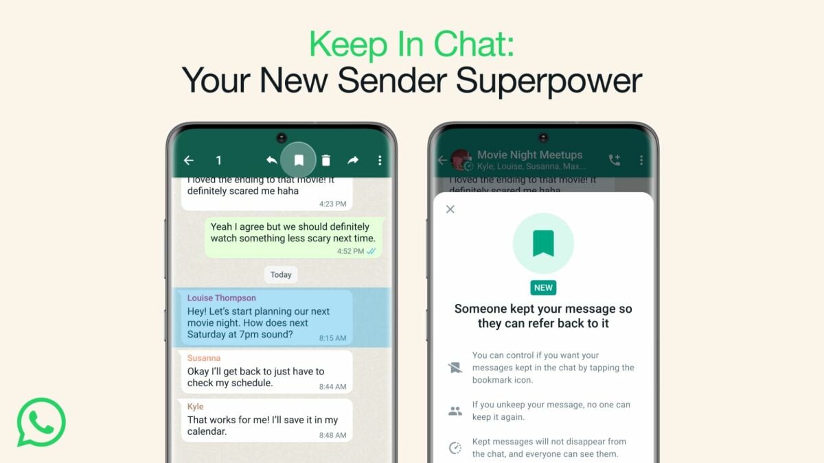 WhatsApp vous permet de sauvegarder les messages qui disparaissent (avec un hic)