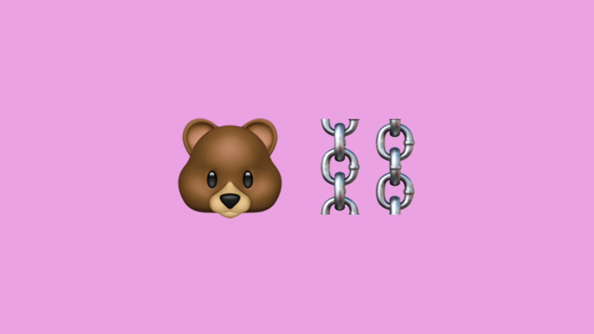 Emojis d'ours et de chaînes.