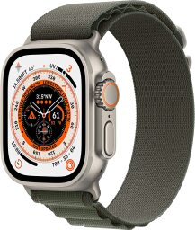 Montre Apple ultra résistante avec un bracelet vert