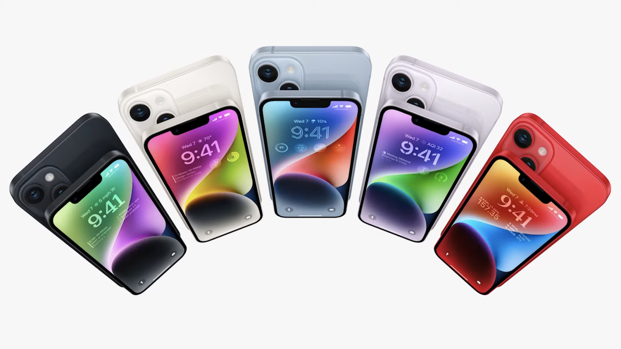 iphones en plusieurs couleurs