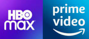 Logos vidéo hbo max et prime côte à côte