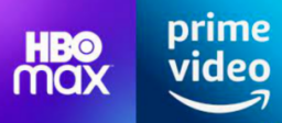 Logos vidéo hbo max et prime côte à côte