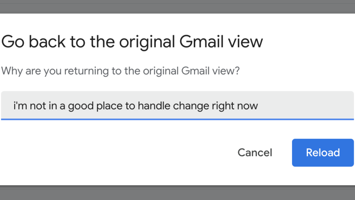 Google a changé le design de Gmail et certaines personnes sont furieuses.  Voici comment le remettre en place.