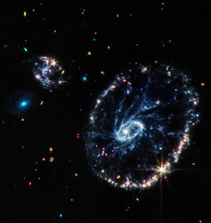 Galaxies après collision