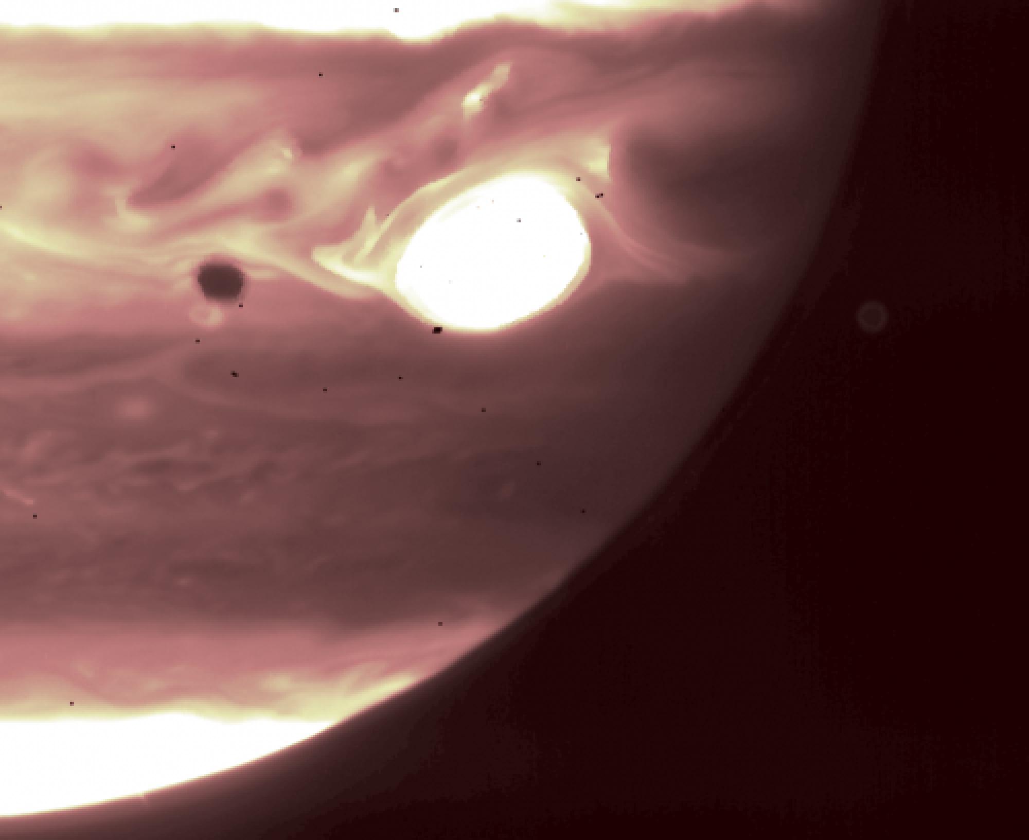 Atmosphère de Jupiter et nuages ​​tourbillonnants