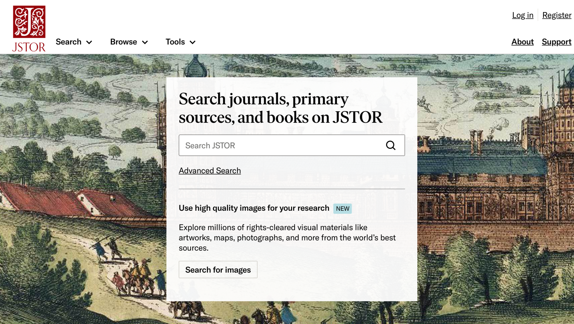 Capture d'écran de jstor