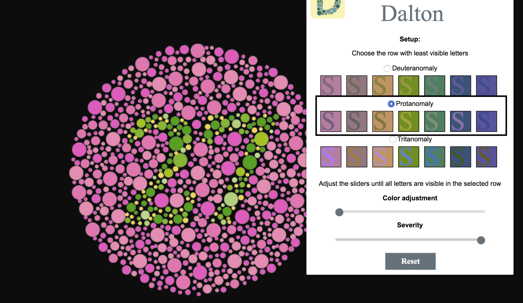 Test de Dalton de daltonisme