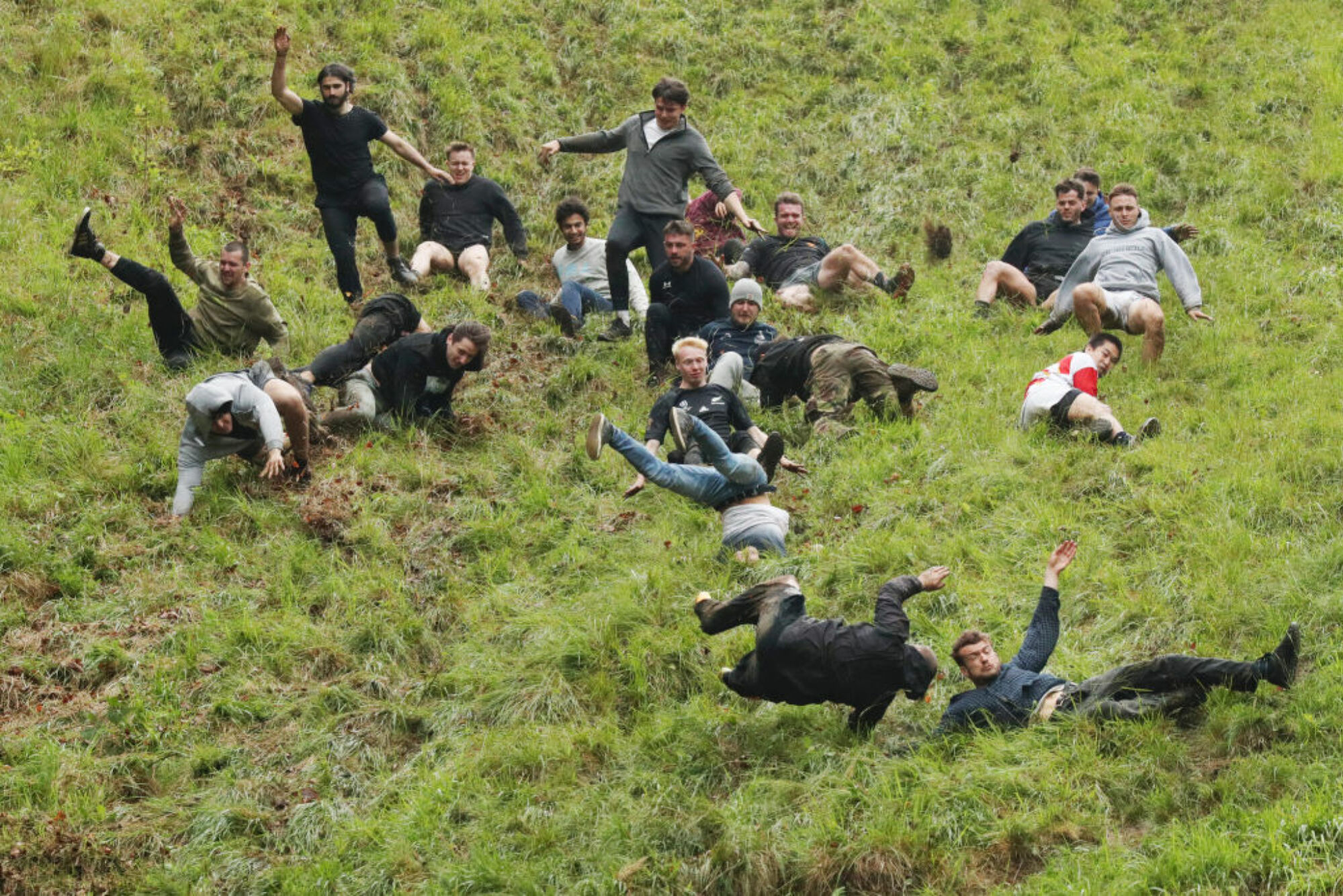 Roulage au fromage Gloucestershire