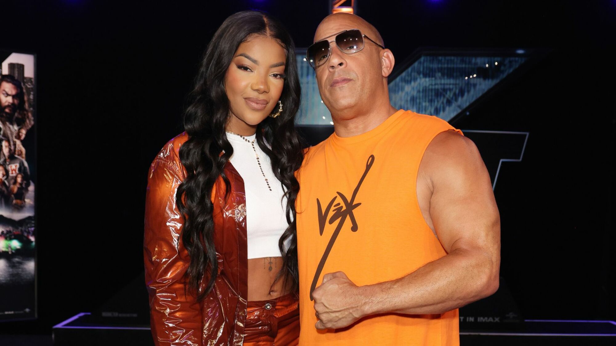 Ludmilla et Vin Diesel lors de l'expérience Fast X au Telemundo Center à Doral, en Floride. 