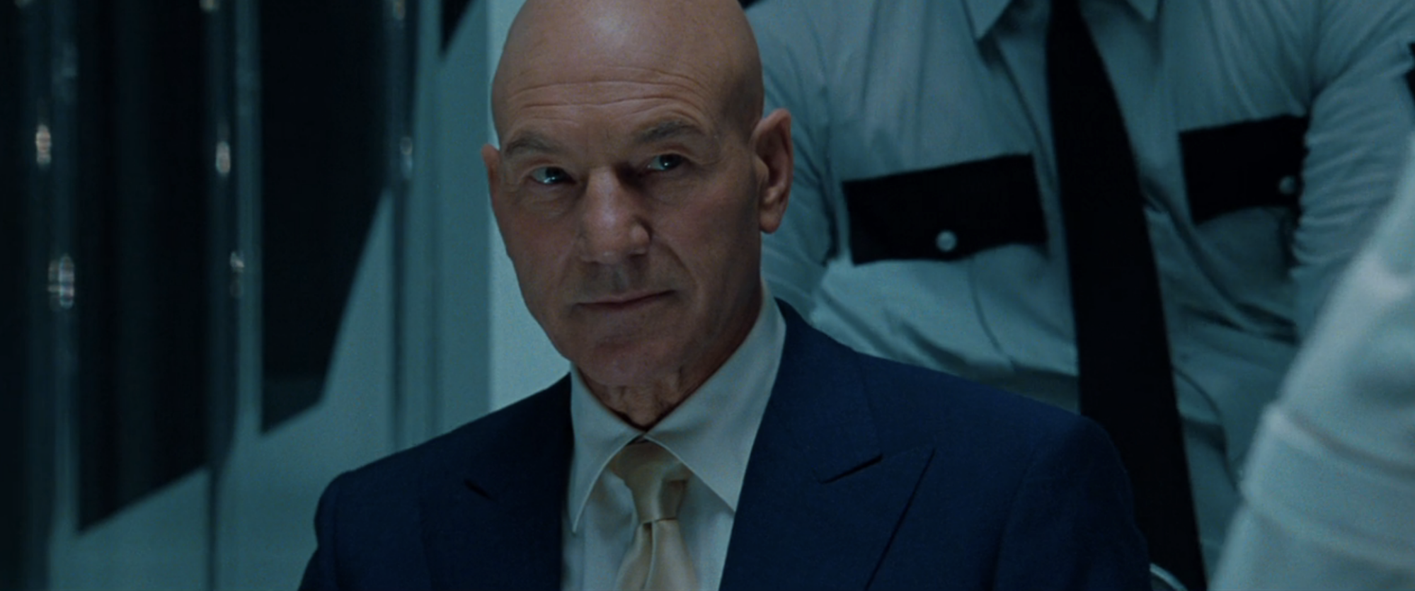 Patrick Stewart comme professeur Charles Xavier dans 