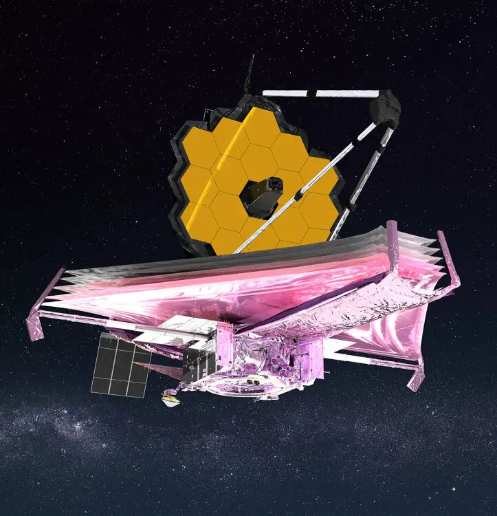 le télescope spatial James Webb dans l'espace