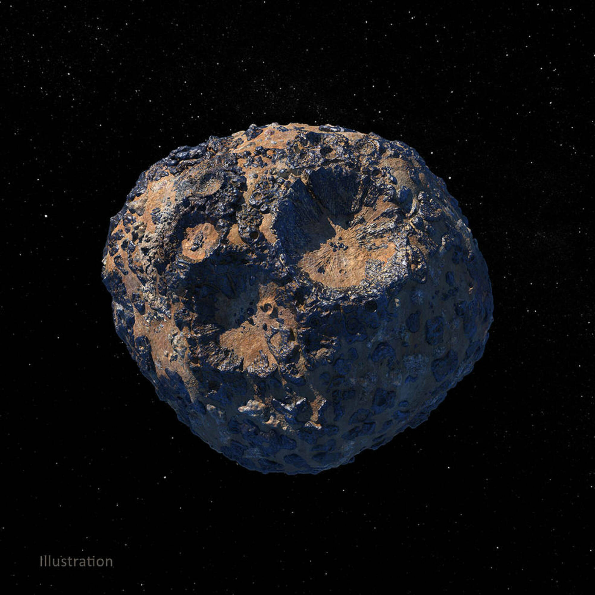 l'astéroïde Psyché dans notre système solaire
