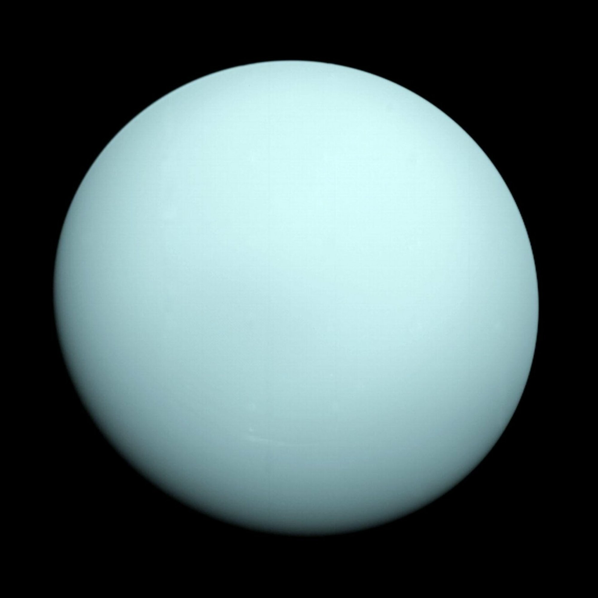 Uranus vue par le vaisseau spatial Voyager 2 de la NASA en 1986.