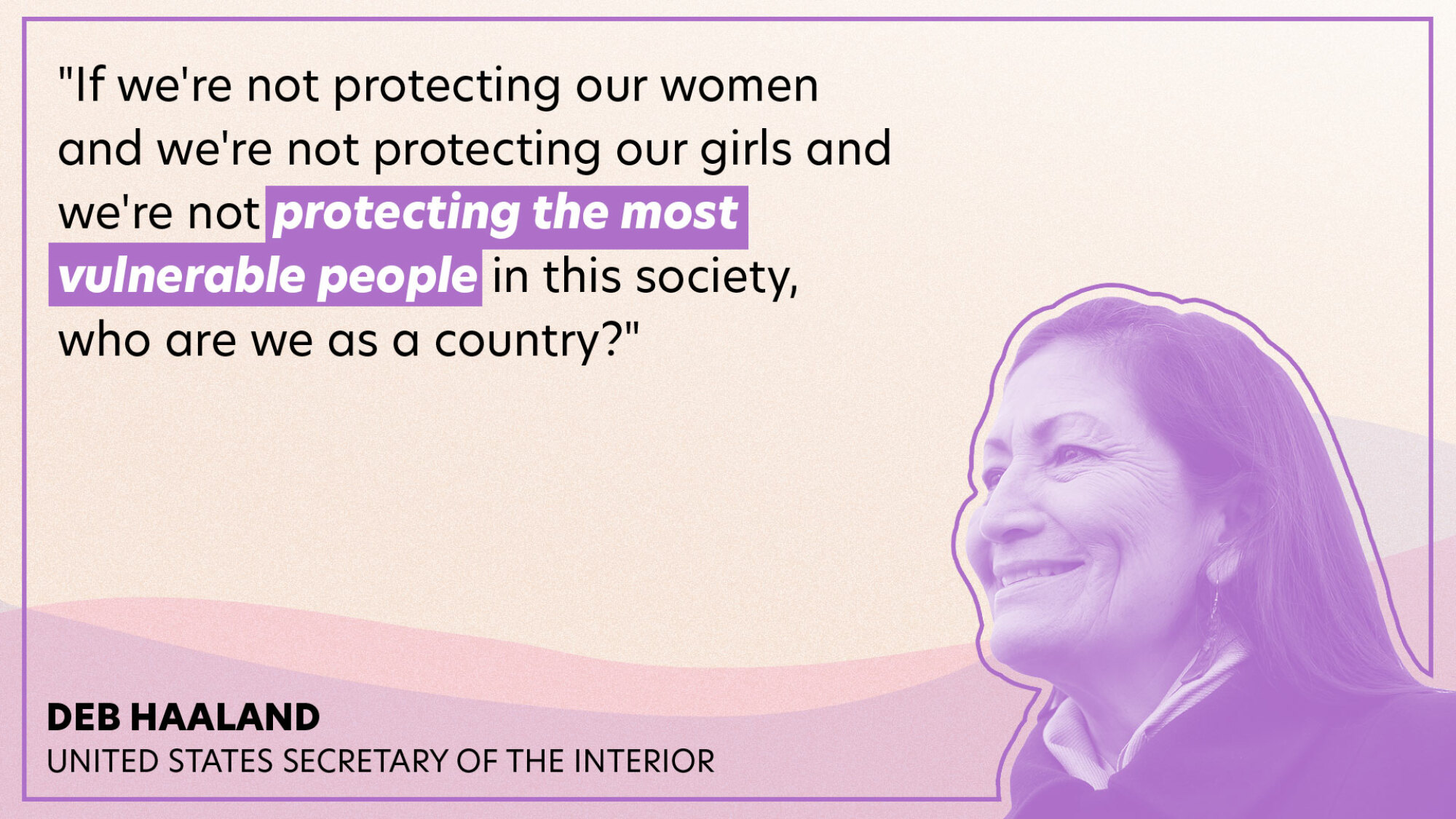 "Si nous ne protégeons pas nos femmes et nous ne protégeons pas nos filles et nous ne protégeons pas les personnes les plus vulnérables de cette société, qui sommes-nous en tant que pays ?"