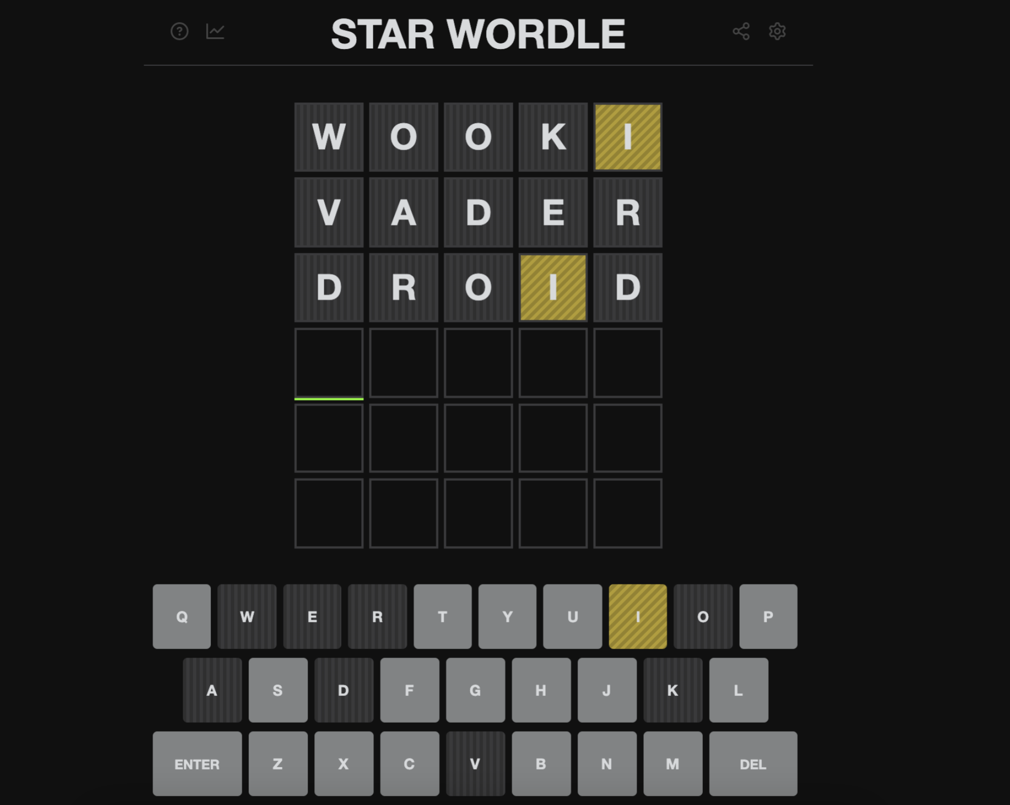 Capture d'écran de Star Wordle