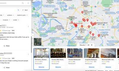 La lutte contre la désinformation russe via les avis de restaurants de Google