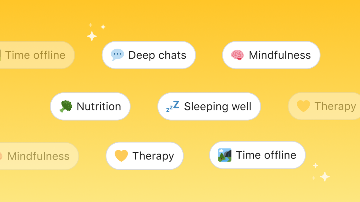 Bumble lance des badges de santé mentale et d'autosoins