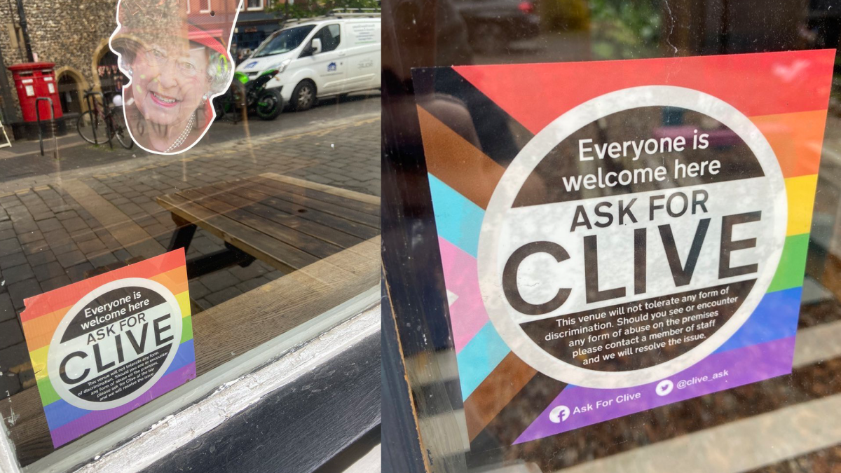 Ces autocollants "Ask for Clive" vous permettront de savoir si un pub est adapté aux LGBTQ