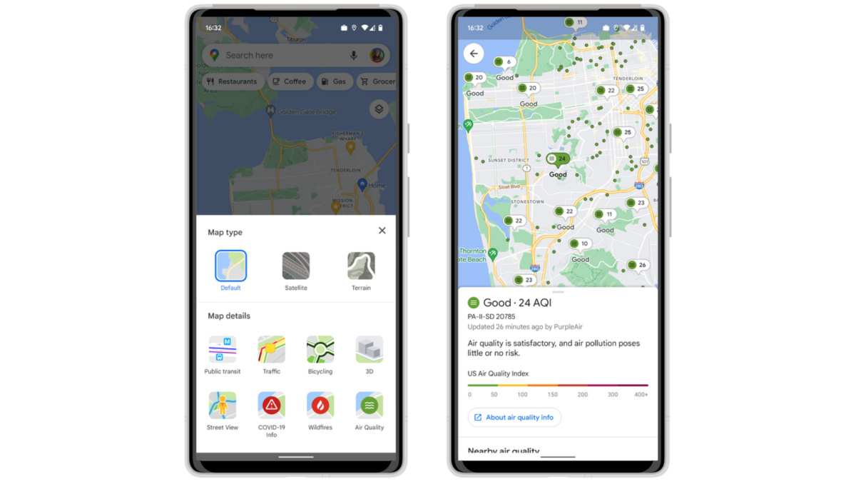 Comment utiliser Google Maps pour vérifier la qualité de l'air là où vous vivez