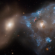 Dans une scène spatiale étonnante, deux galaxies se sont percutées