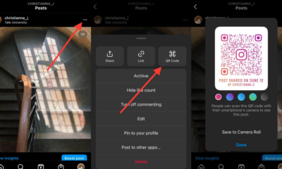 Instagram vient d'ajouter discrètement des codes QR pour les publications