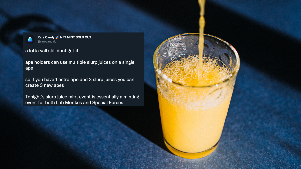 Le mème "Plusieurs jus de slurp sur un seul singe" capture parfaitement la stupidité de la culture NFT