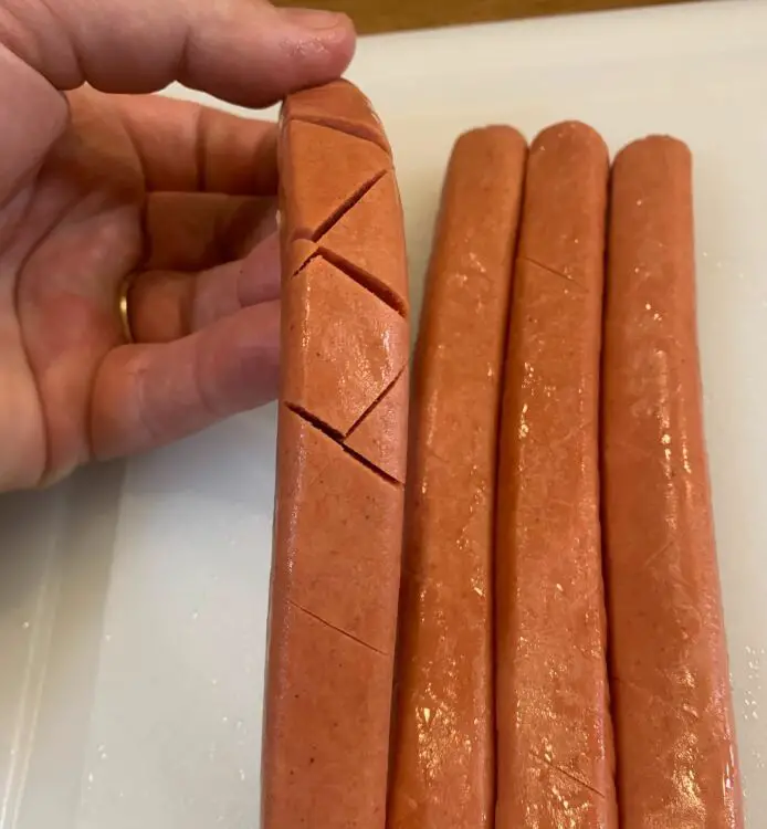 tranches de hot-dogs