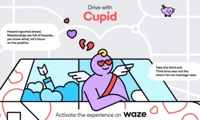 Roulez avec Cupidon sur l'application Waze