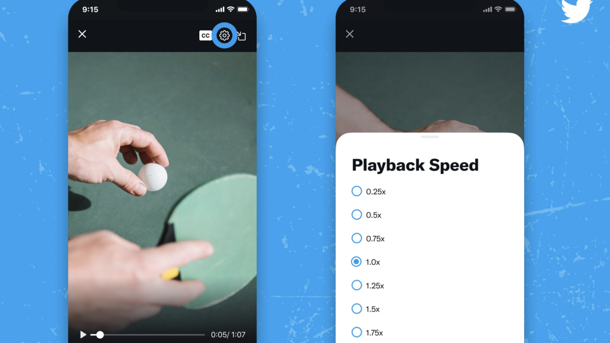 Twitter déploie la vitesse de lecture des vidéos