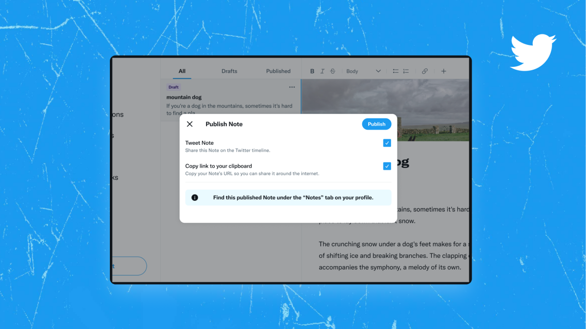 Twitter teste Notes, un nouveau format long