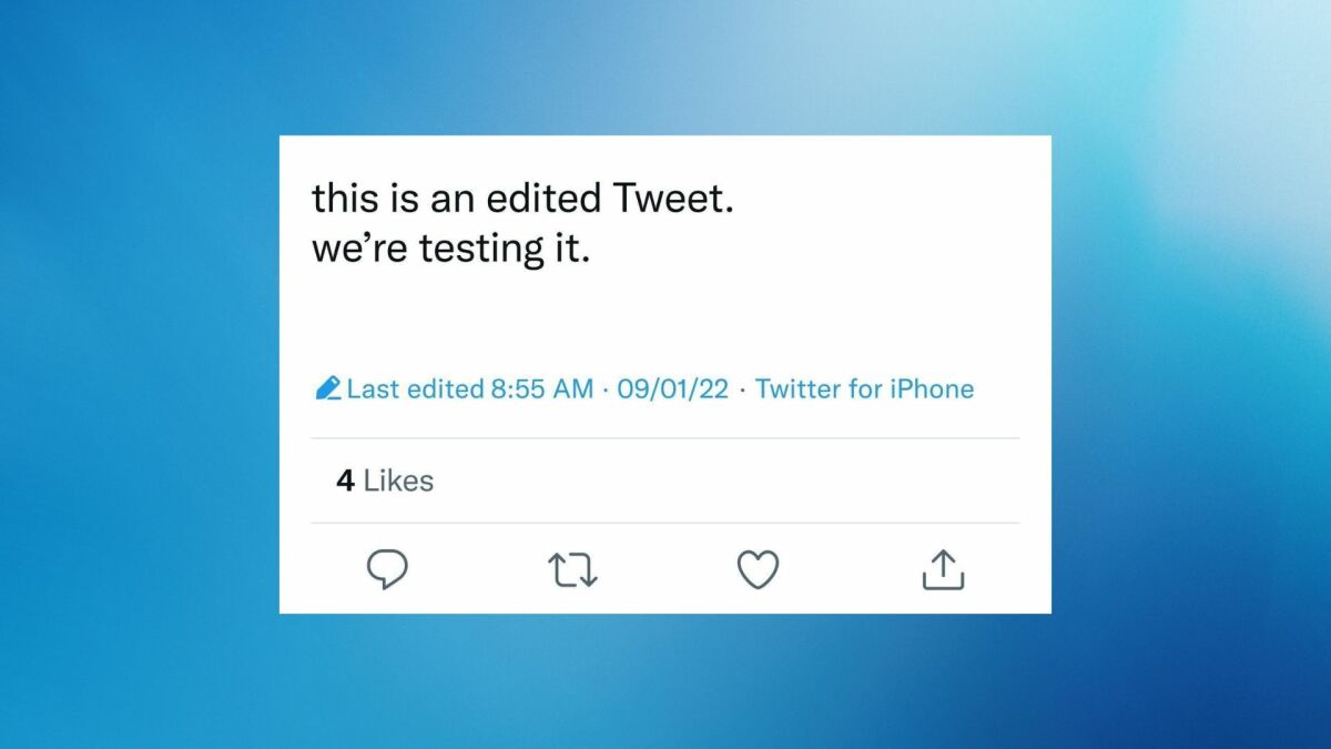 Twitter teste un bouton d'édition pour que vous puissiez poster sans regret