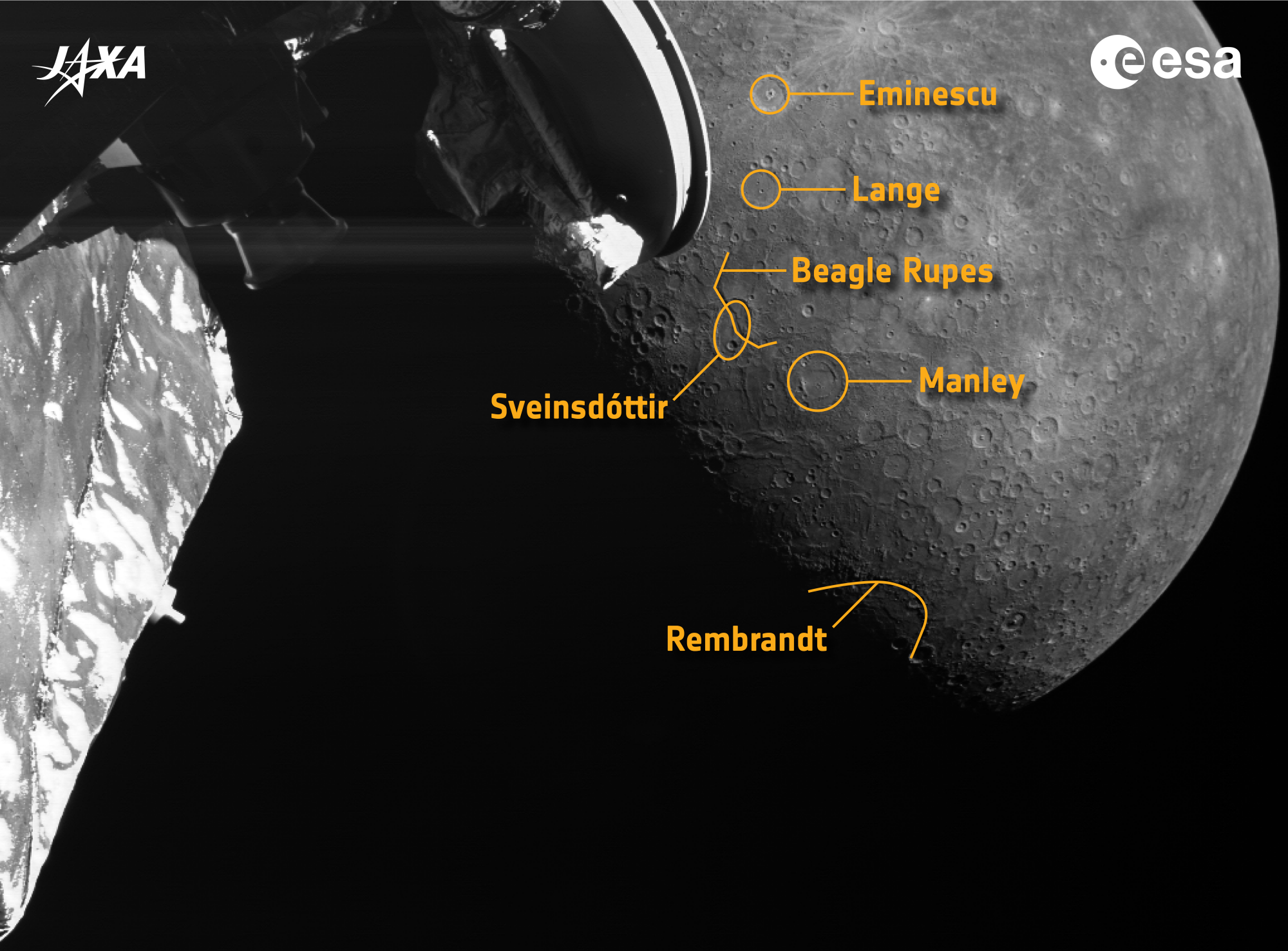 BepiColombo survolant Mercure