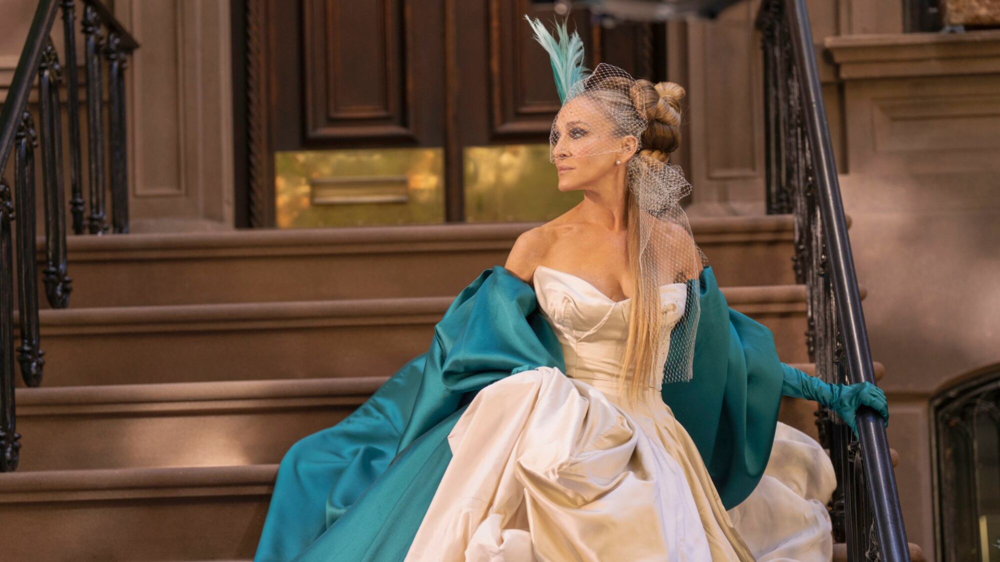 Sarah Jessica Parker en robe de bal.