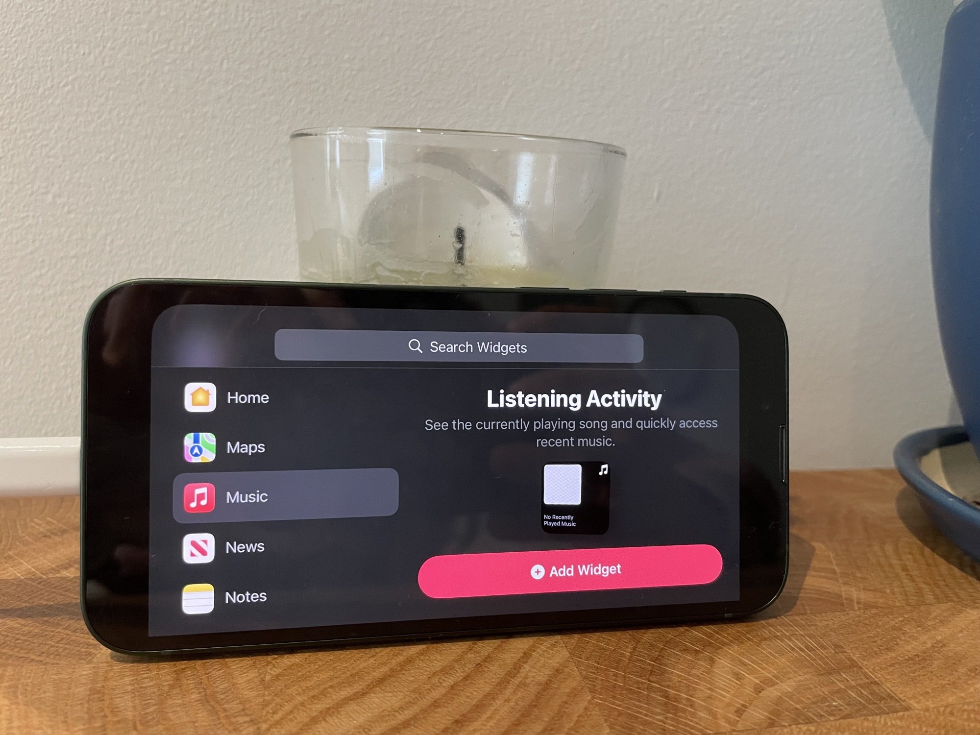 Veille sur iOS 17 montrant la possibilité d'ajouter le widget Apple Music