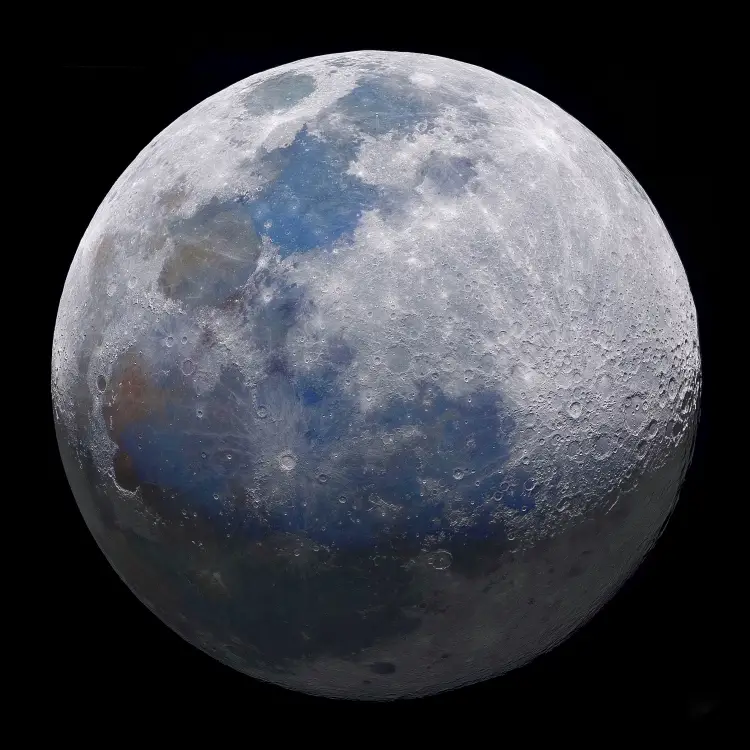 Une image de la lune dans l'espace.