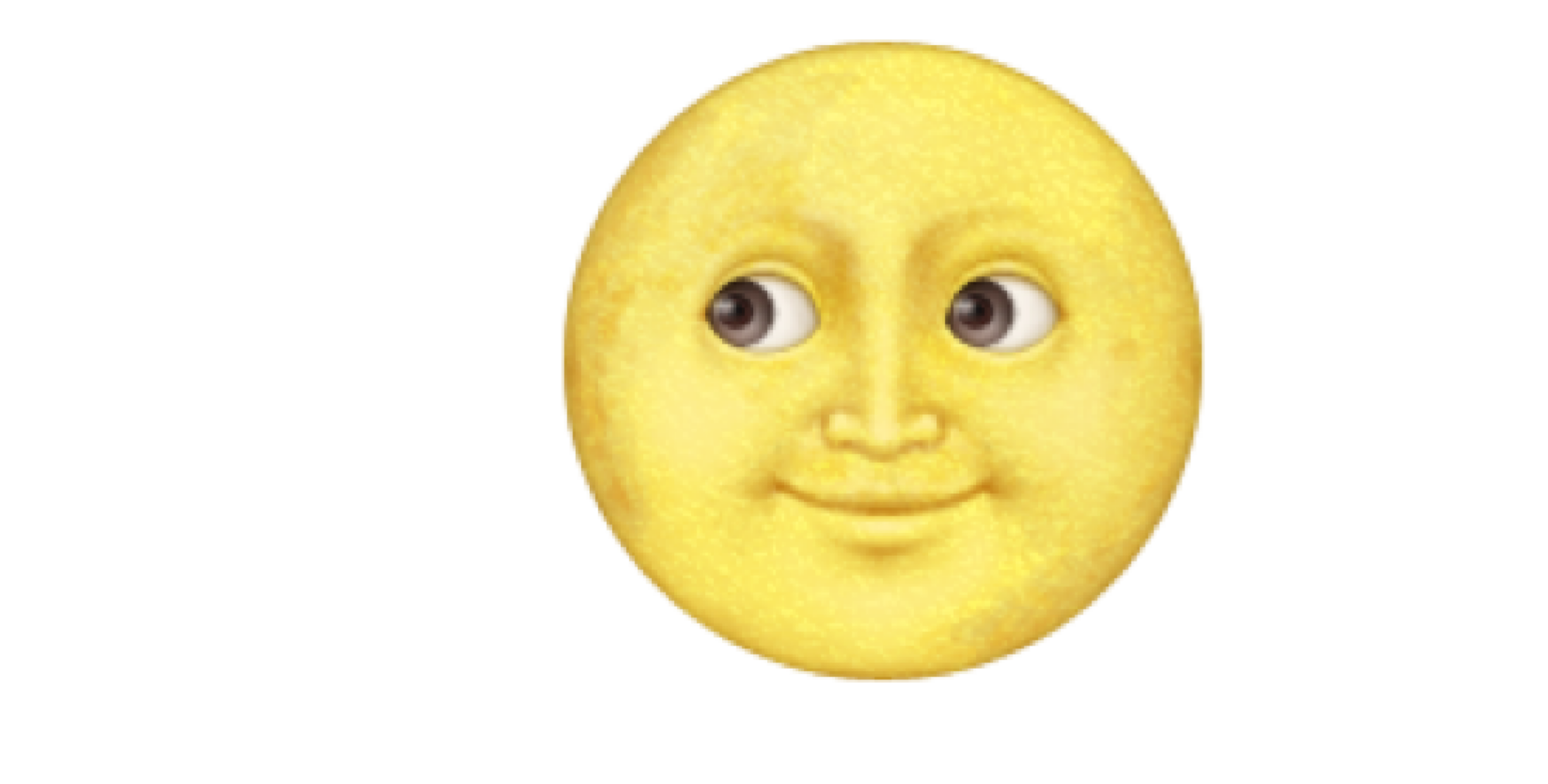 Un emoji de lune.