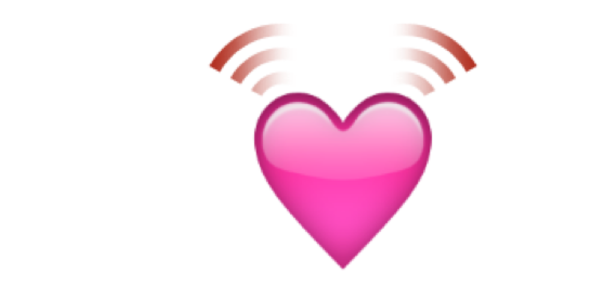 Un emoji cœur battant,